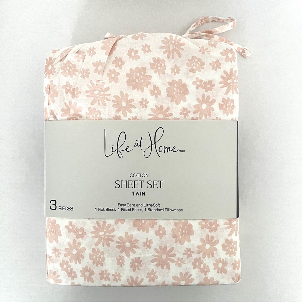 Brand New 100% 3 Pieces Cotton Twin Size Sheet Set